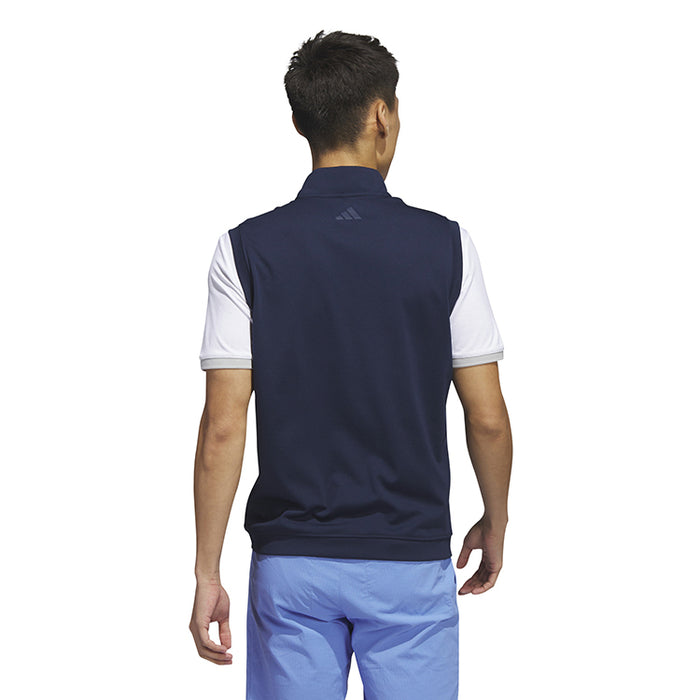 adidas Elevated 1/4 Zip Golf Vest Pullover - Navy